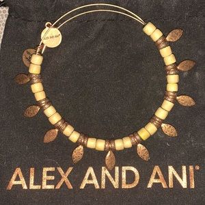 Alex and Ani Yellow and Brass Bracelet